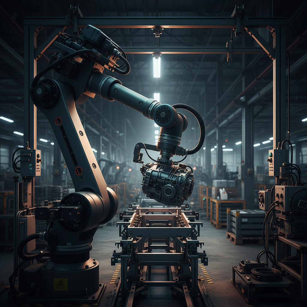 Hydraulic specialist inspecting fluid power components in technical appointment setting environment