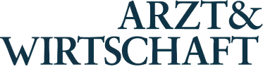 Das blaue Arzt & Wirtschaft Logo.