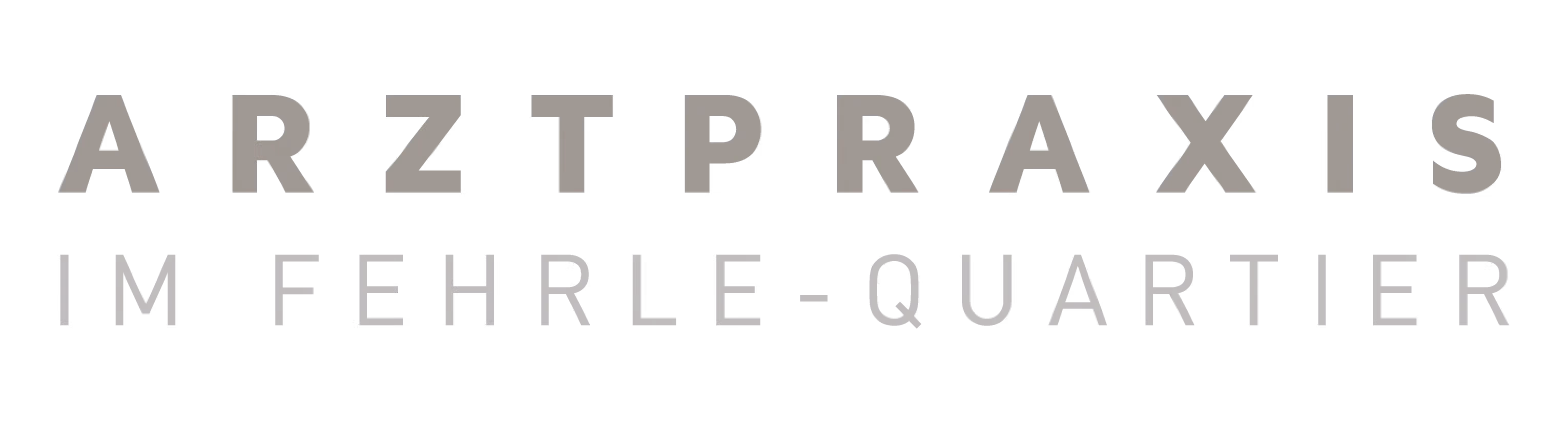 Das Logo der Arztpraxis im Fehrle-Quartier.
