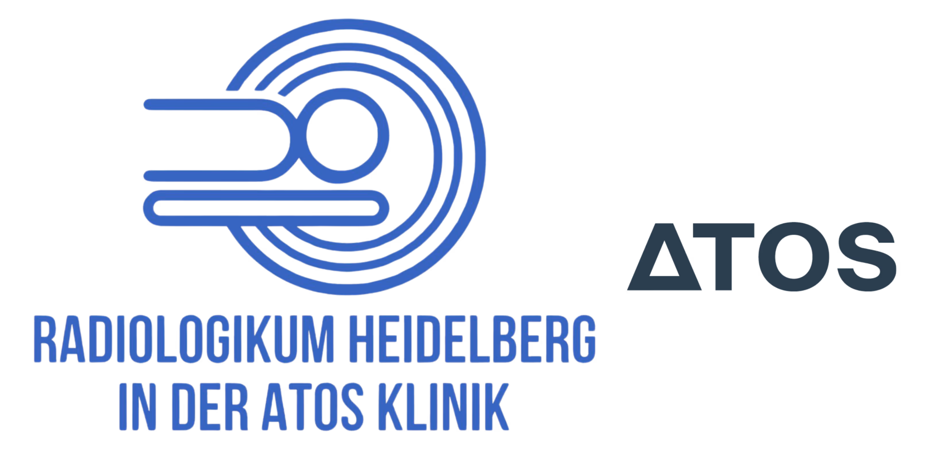 Das Logo des Radiologikums Heidelberg in der Atos Klinik.