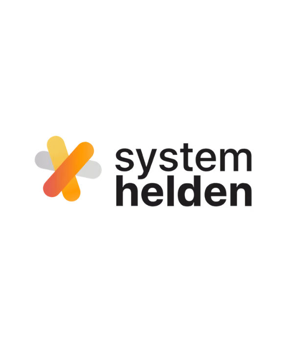 Logo der FIrma system helden in orange