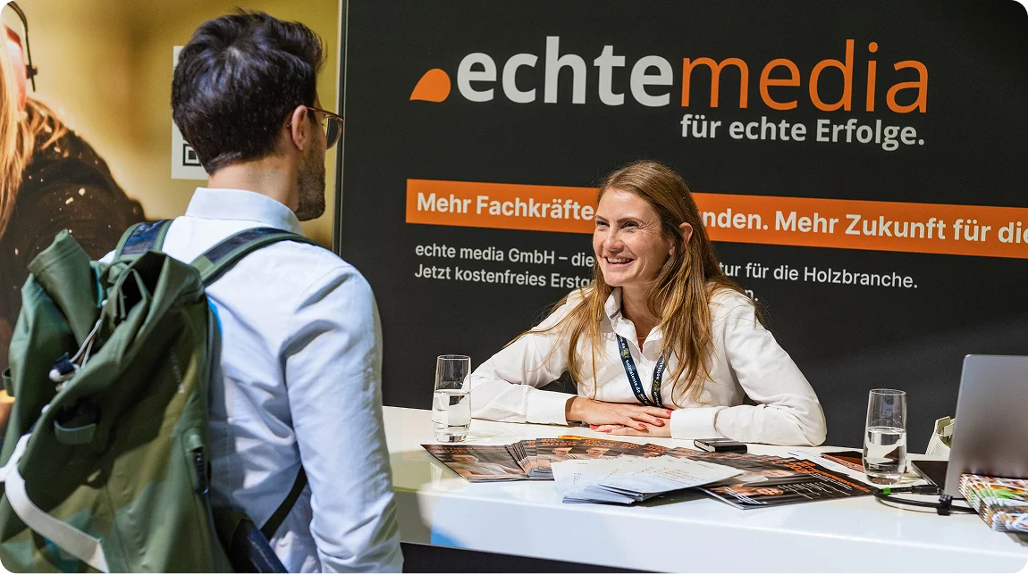 echte media auf Messe
