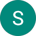 Circle with teal background and a white letter S in the center.