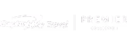 Capital One Travel Premier Collection logo with stylized text on a black background.