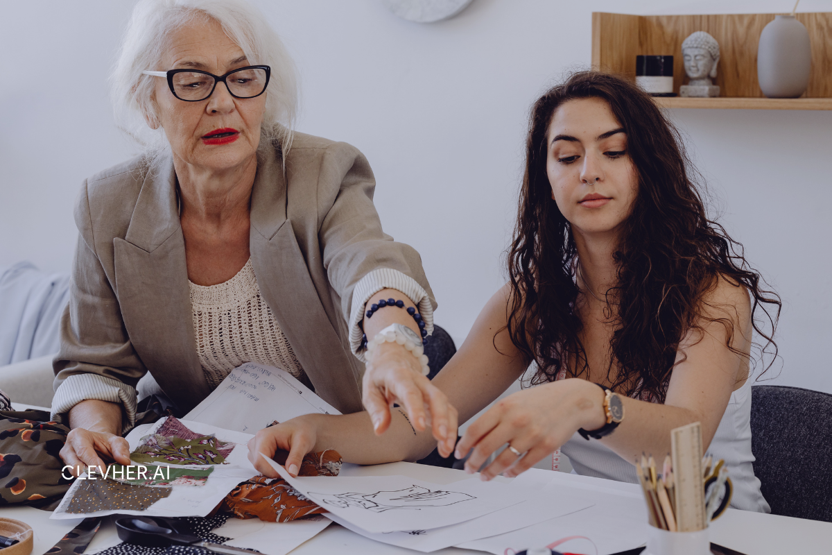 Mentore accompagnant une entrepreneure dans ses décisions