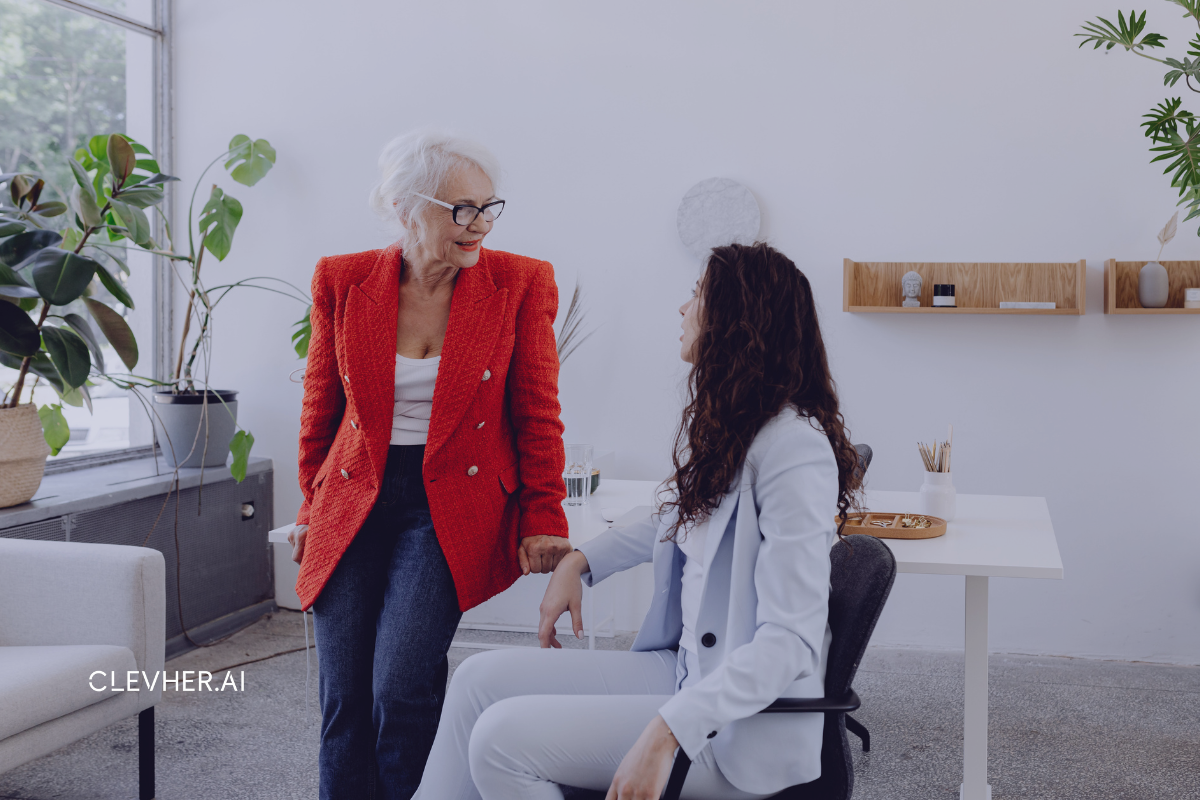 Mentore guidant une entrepreneuse dans sa croissance