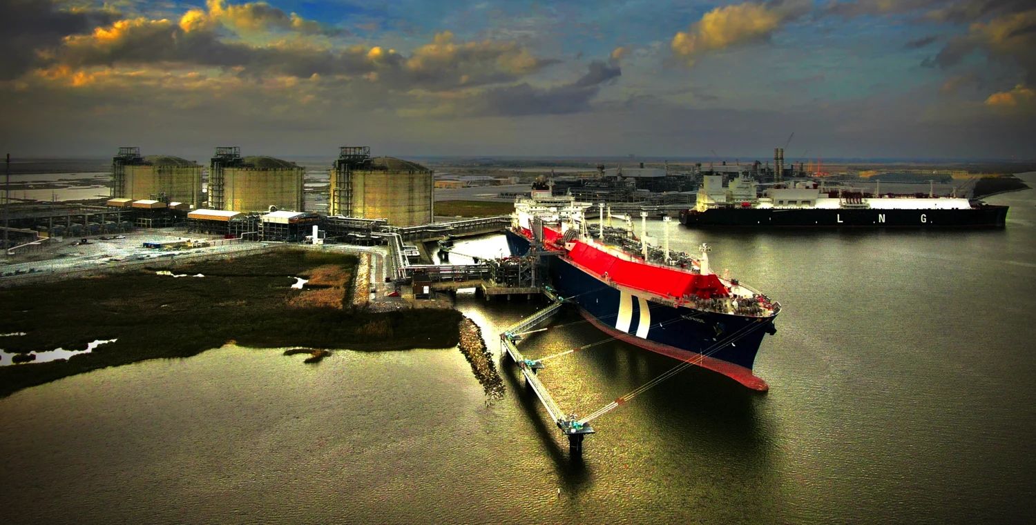 LNG vessel at the harbour