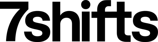 White and orange stylized number 7 next to word Shifts in black letters.