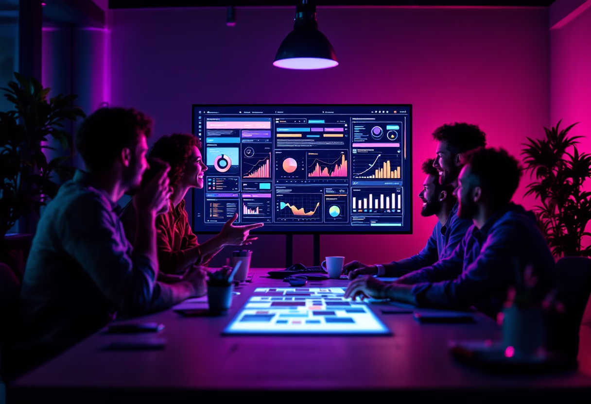 image of an office collaboration scene (for a mobility and transportation)