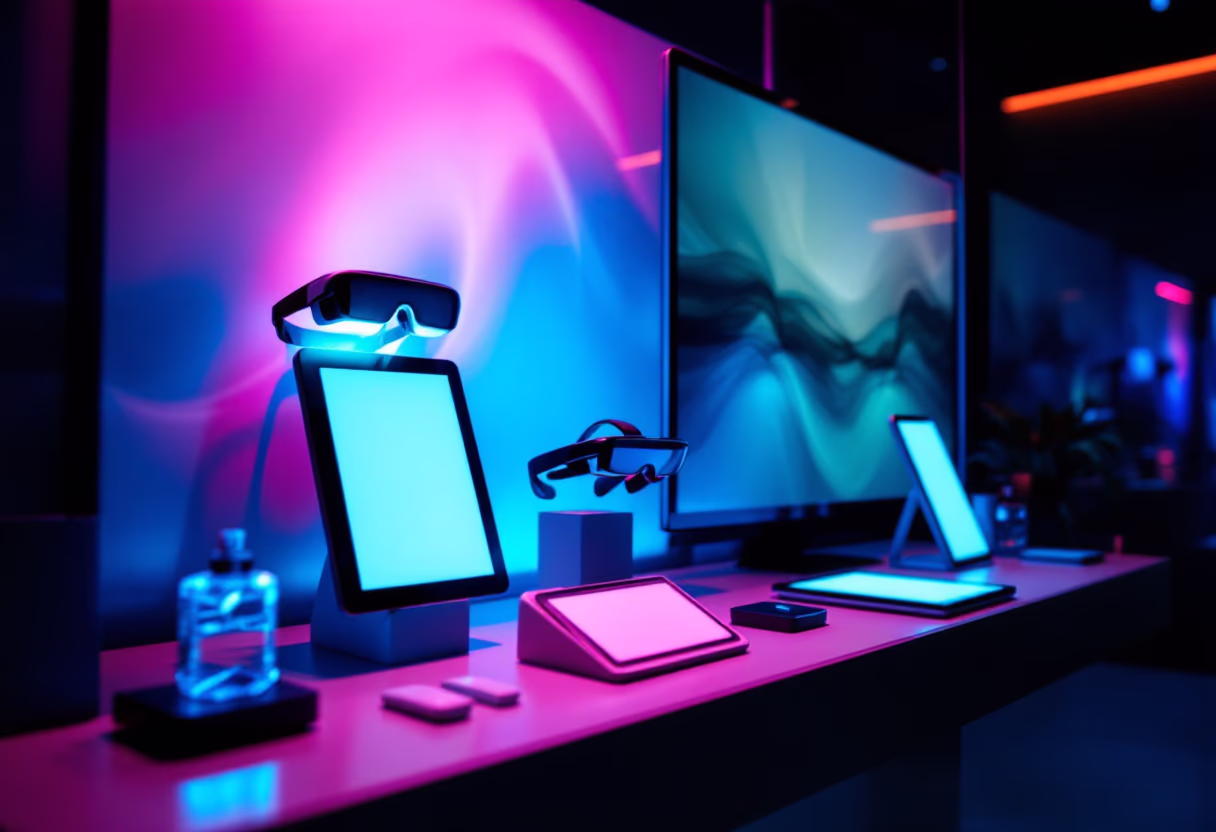 image of popular tech gadgets display