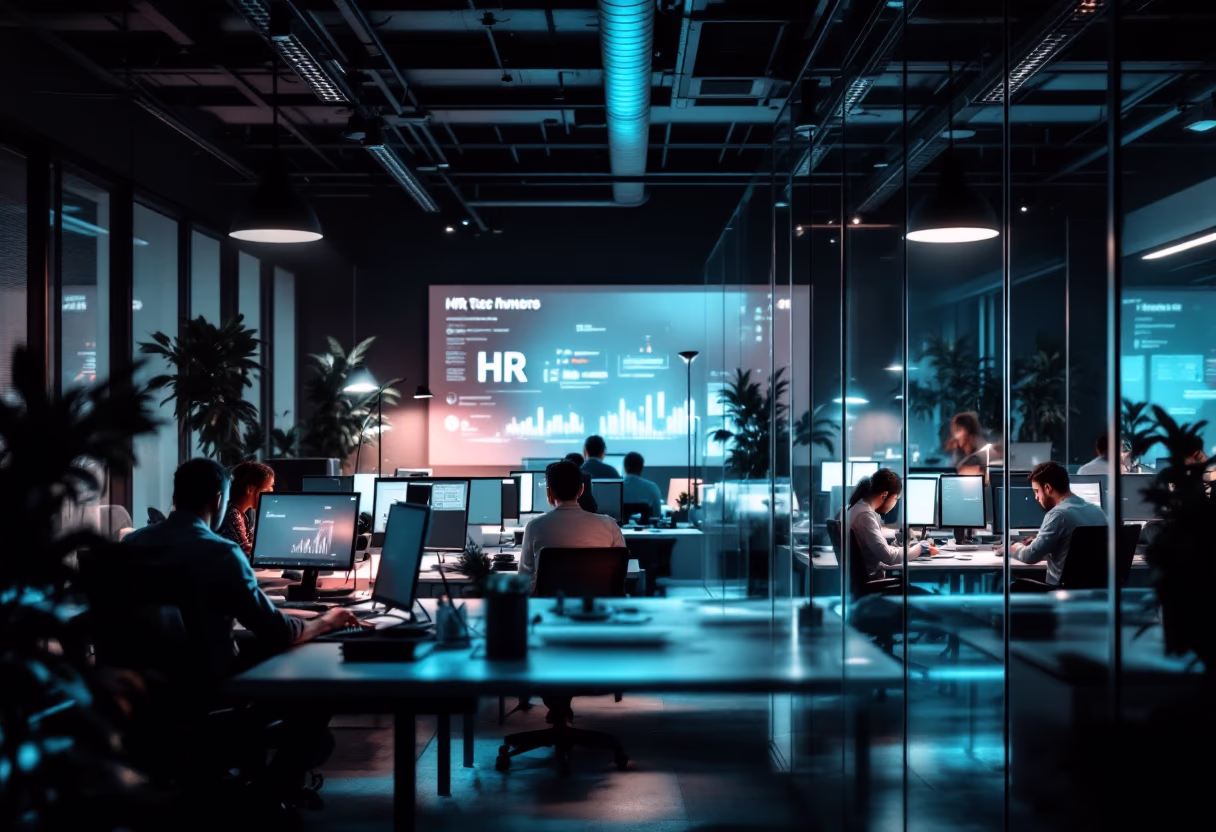 image of busy office environment (for a hr tech) [background image]