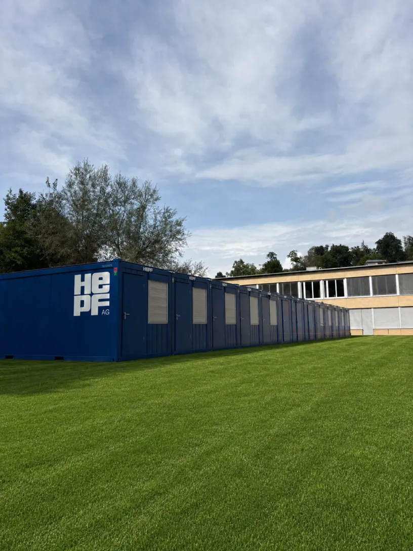 Temporary container school at Schulhaus Bühl, Wetzikon