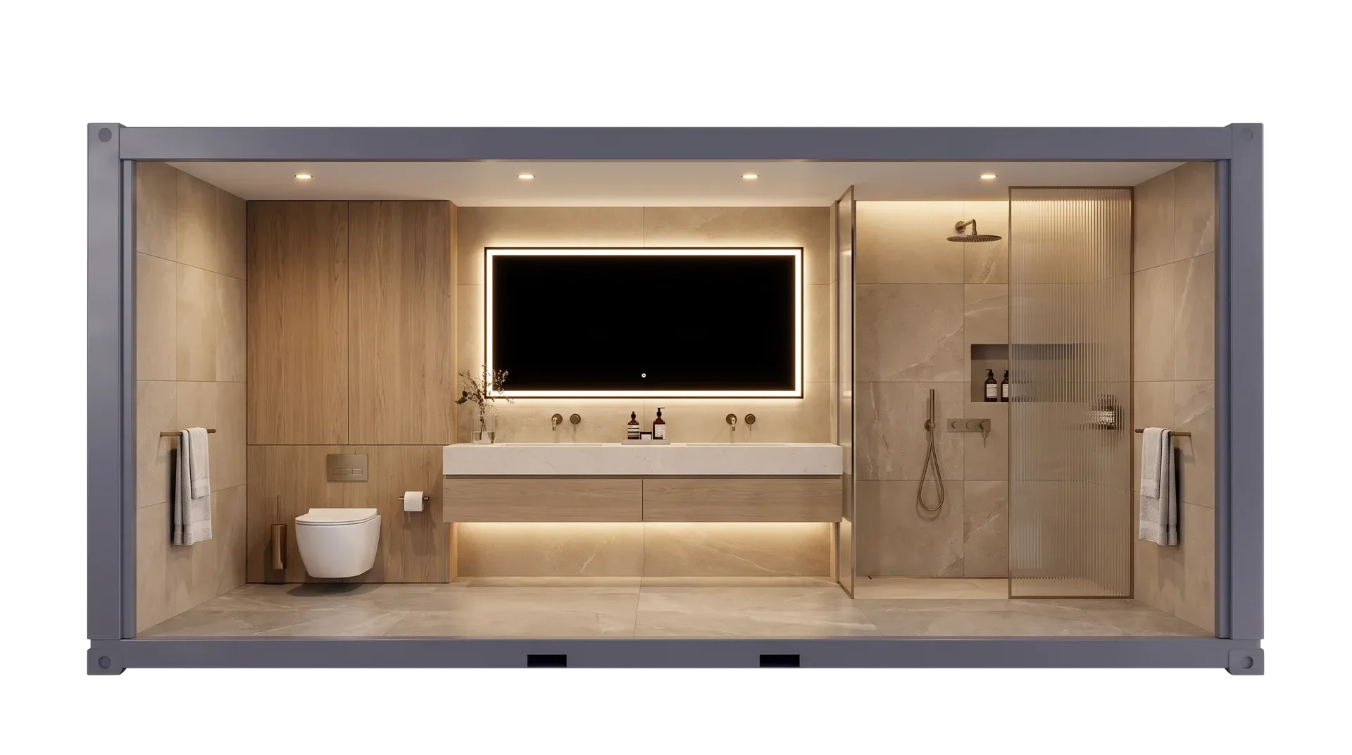 Premium bathroom container