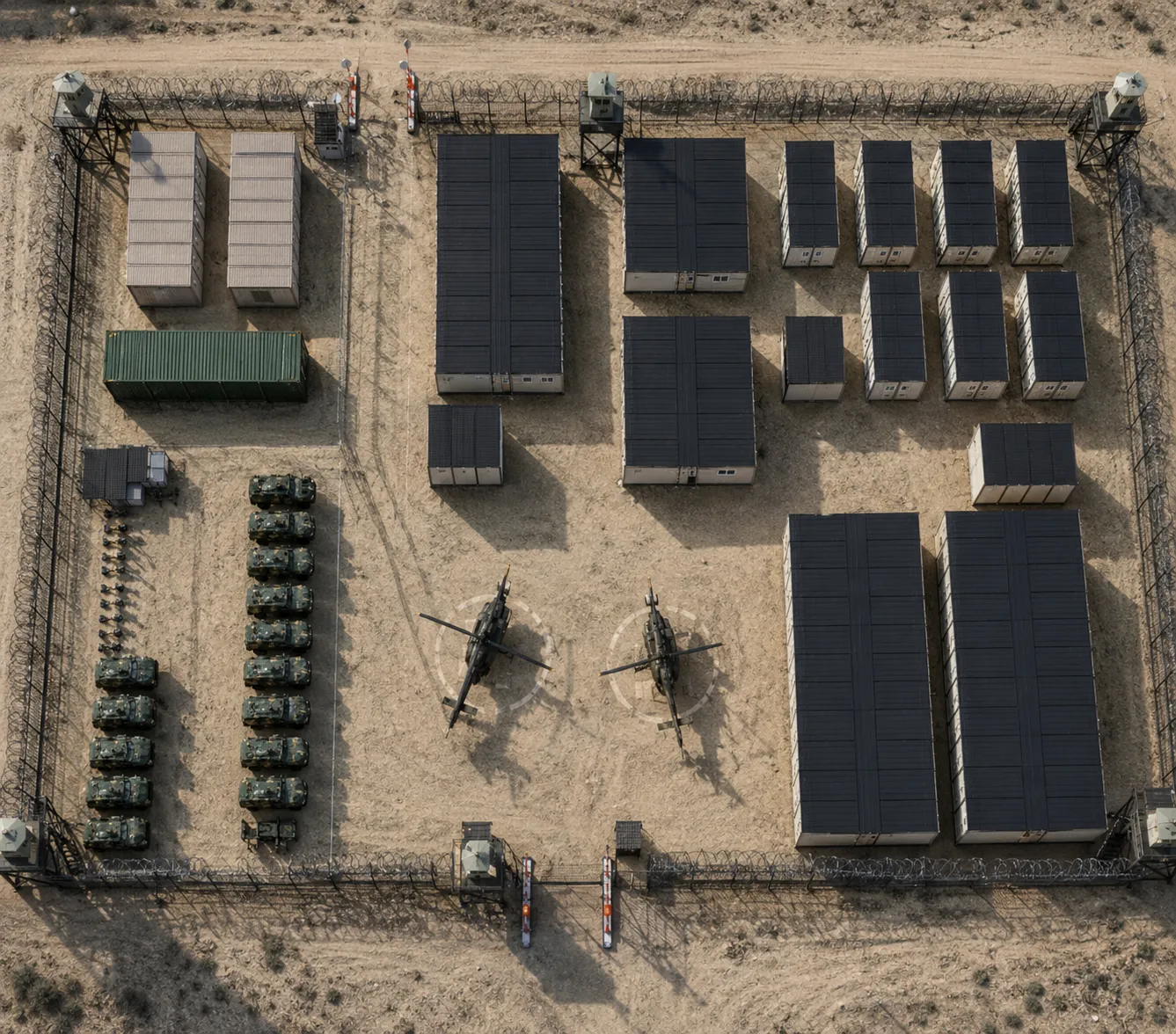 Skalierbare, verlegbare Forward Operating Base in abgelegenem Gelände 