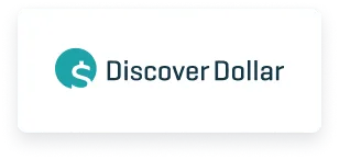Discover Dollar logo with a stylized dollar sign inside a teal circle to the left of the text.