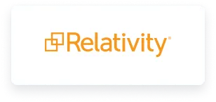 Relativity company logo with an orange square design and the word 'Relativity'.