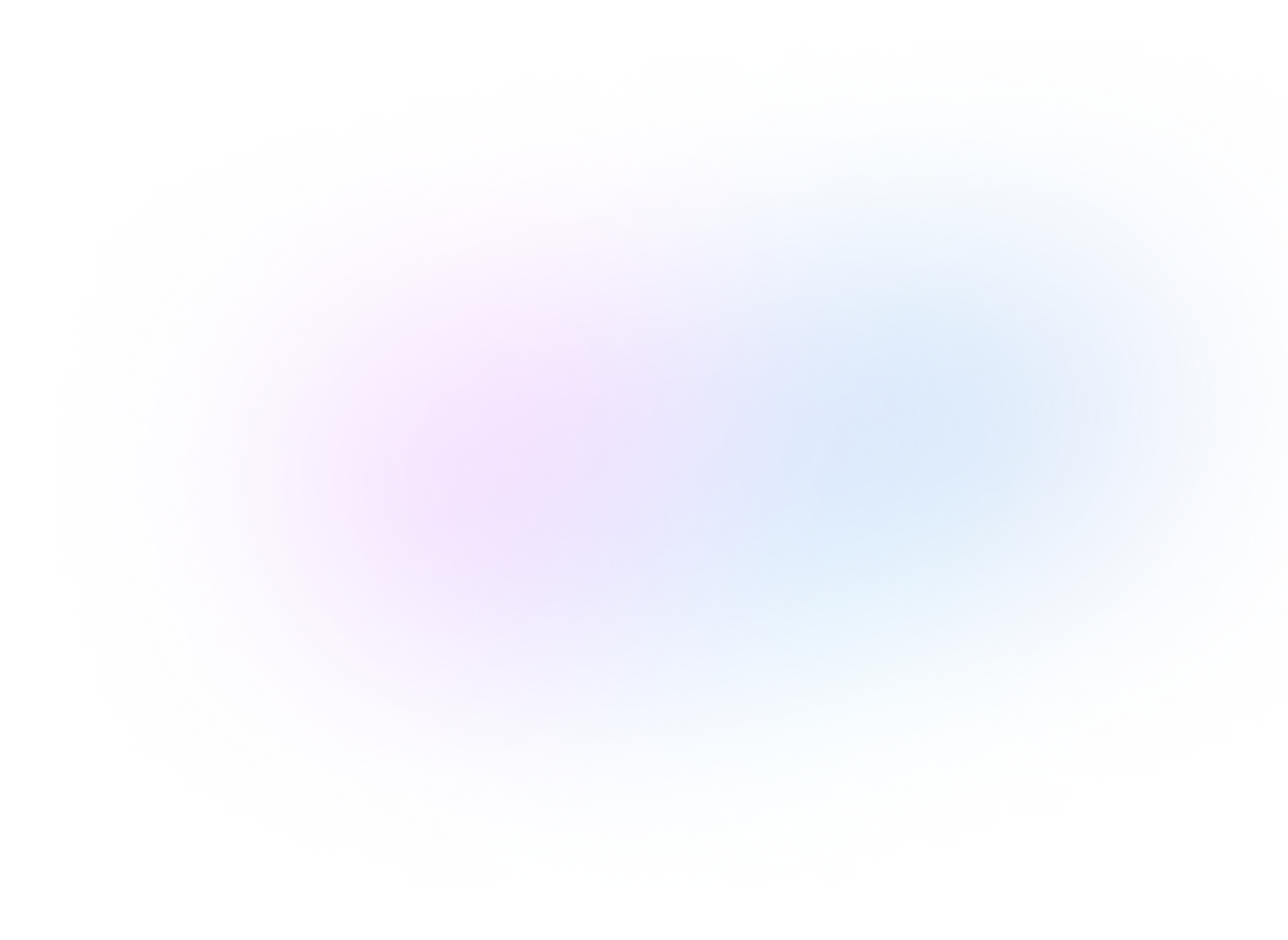 Blurred oval gradient glow transitioning from pink on the left to blue on the right with a pixelated edge effect.