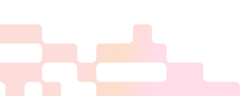 Abstract digital pixel art with pink and orange gradient blocks arranged in a staggered pattern on a black background.