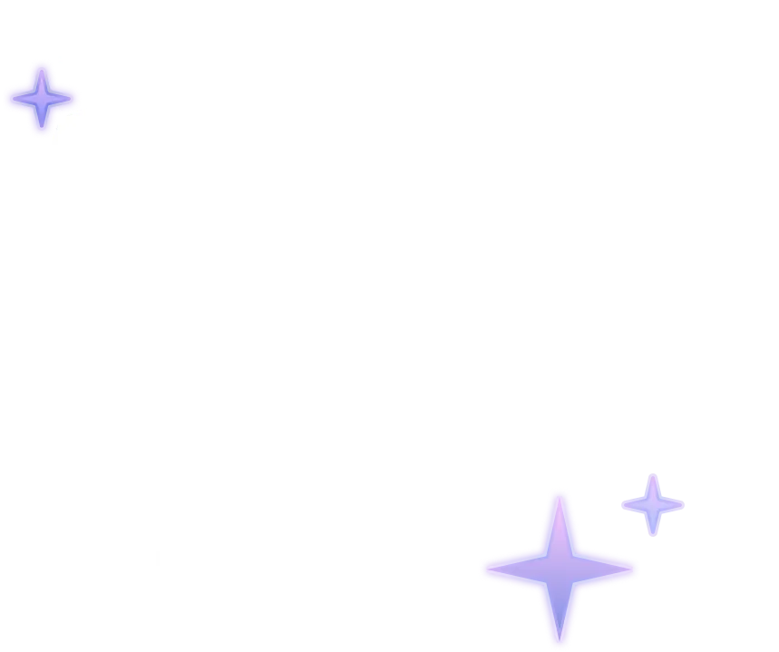 Text reading 'The State of Software Delivery 2025' with decorative purple star shapes.