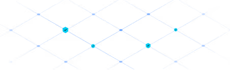 Digital network grid with connected nodes and blue lines representing AI data flow.