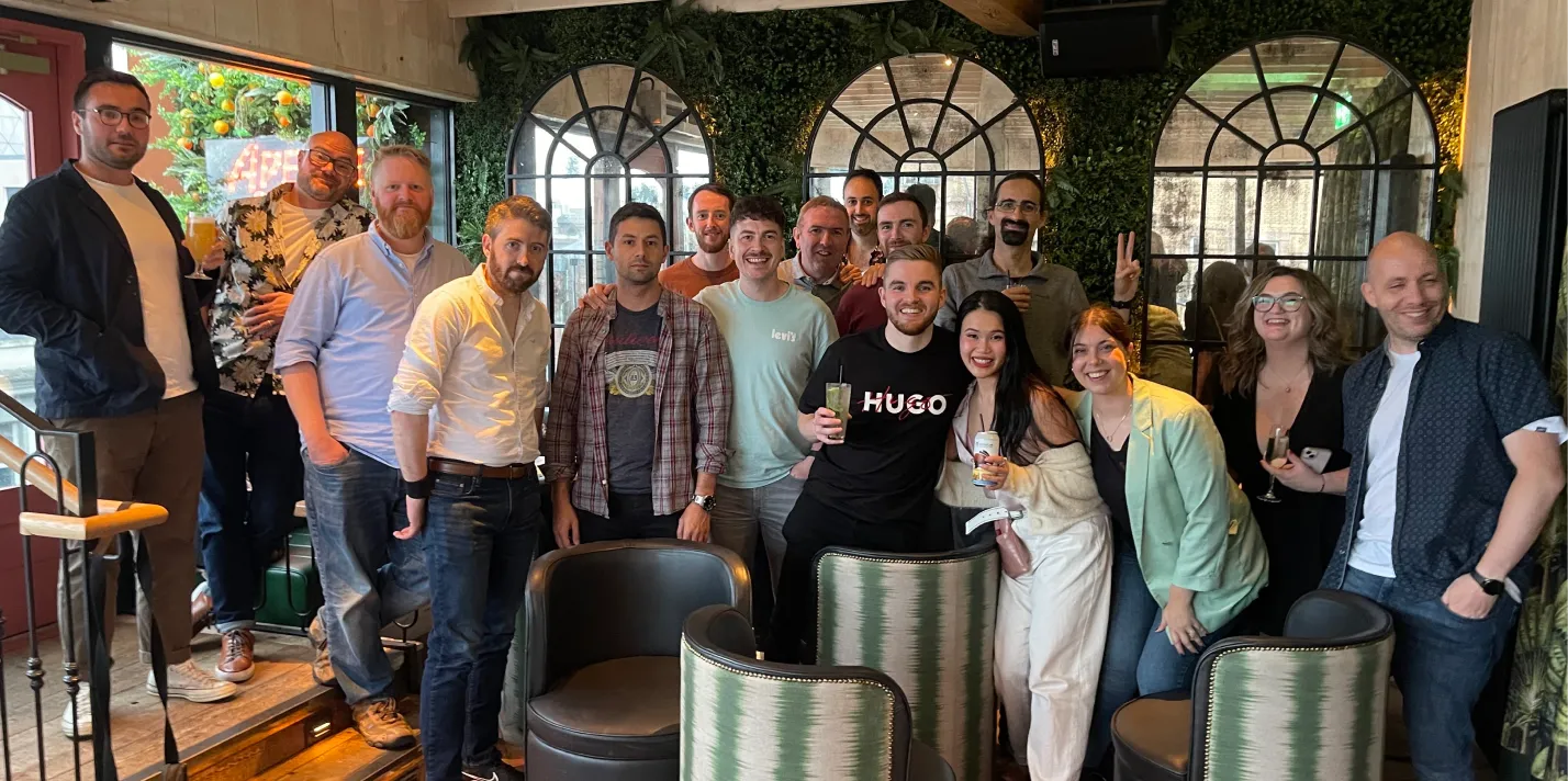 Photo from a Harness team social hours event