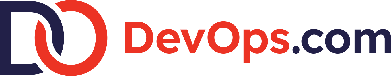 DevOps.com logo with stylized letters D and O in red and dark blue.