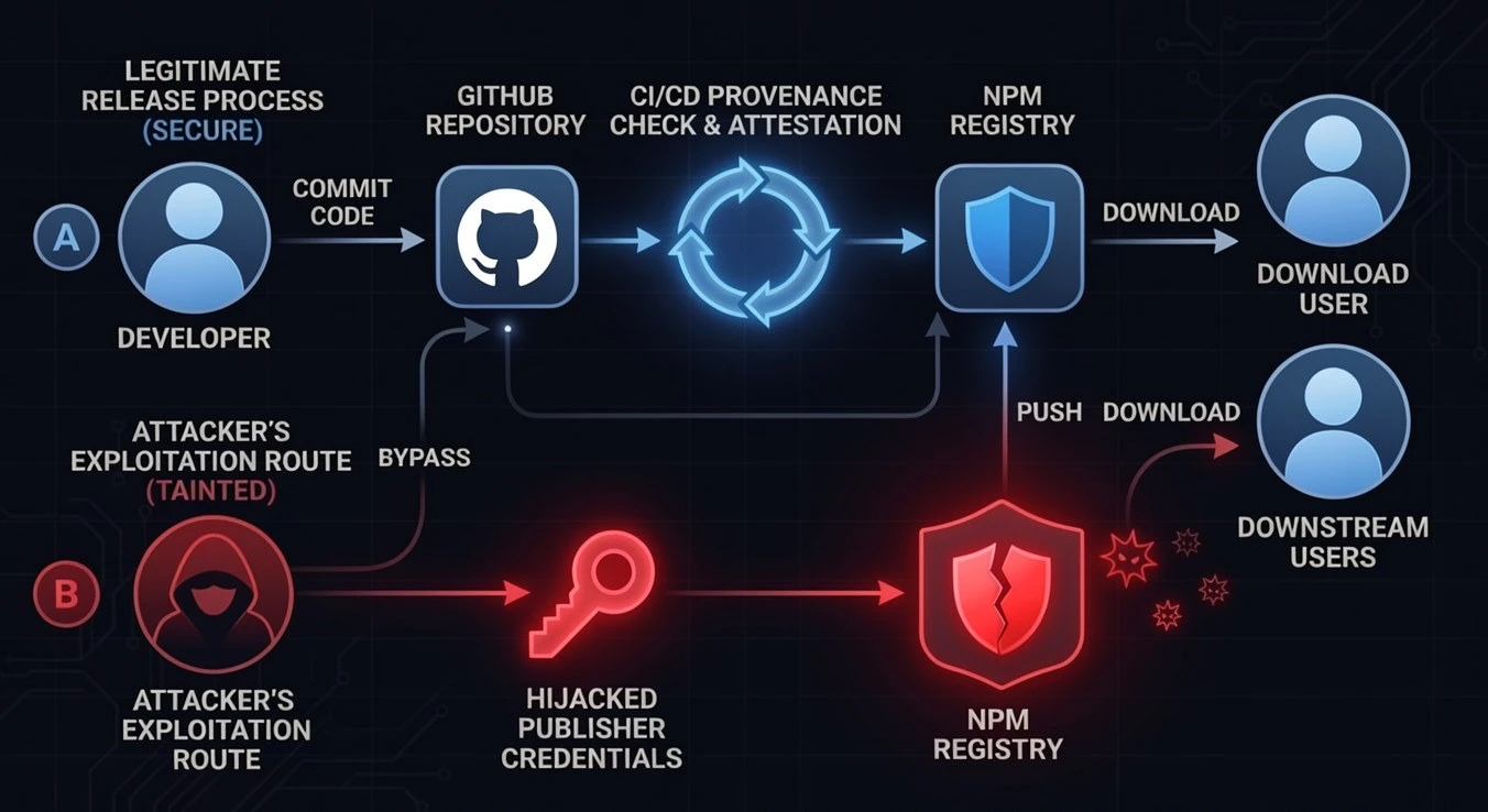 Screenshot illustrating: Bypassing Trusted Publishing Infrastructure