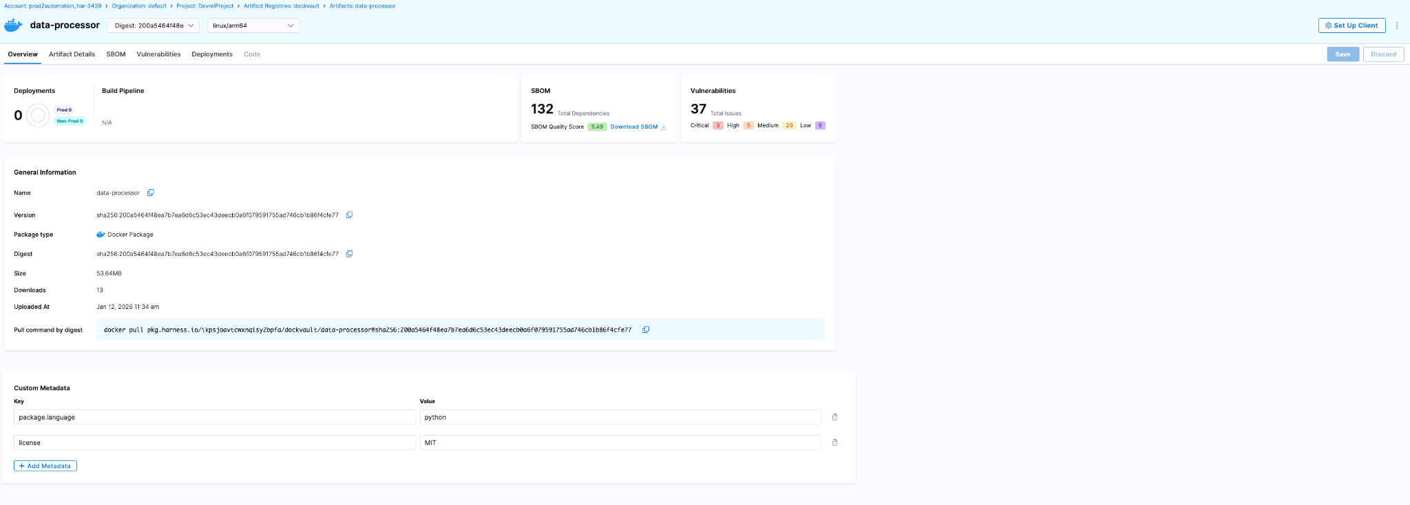 Screenshot illustrating: How Harness Artifact Registry Addresses Sprawl