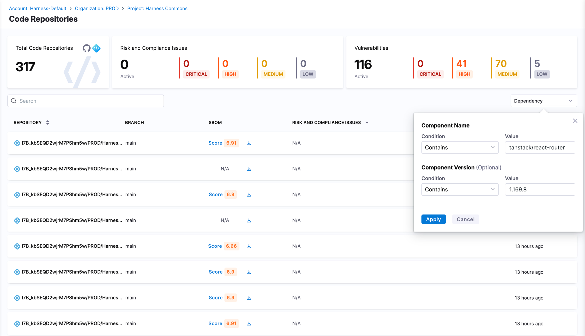 Screenshot illustrating: Detect Compromised Packages