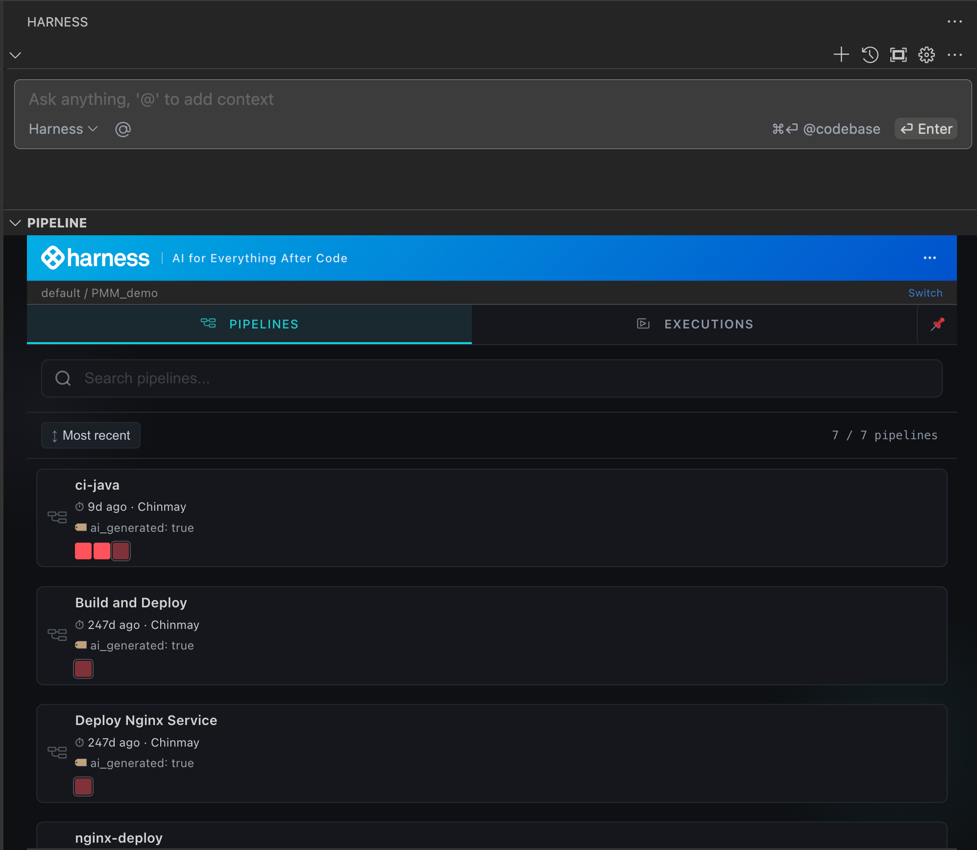 Screenshot illustrating: Ask Your AI. It Already Has the Context.
