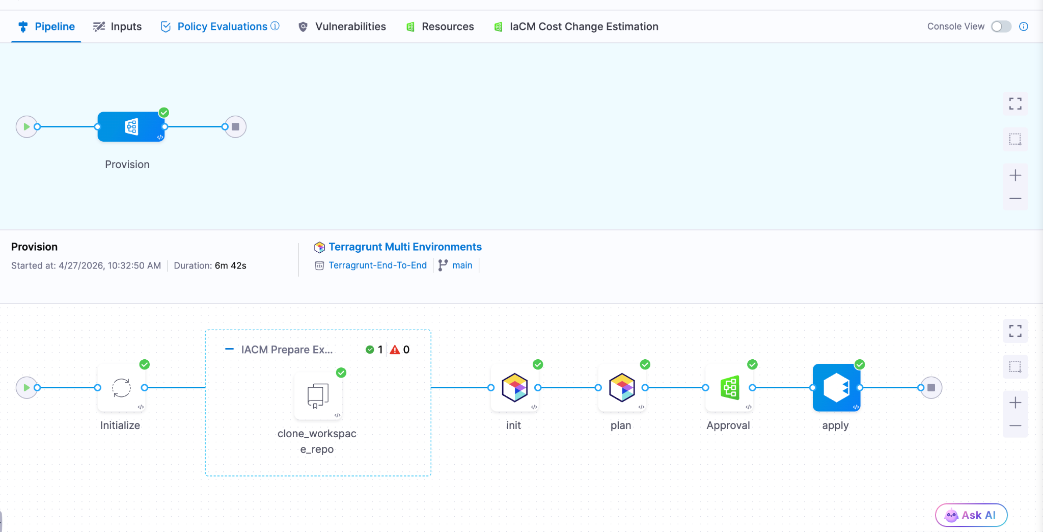 Screenshot illustrating: Bringing First-Class Terragrunt Support to IaCM