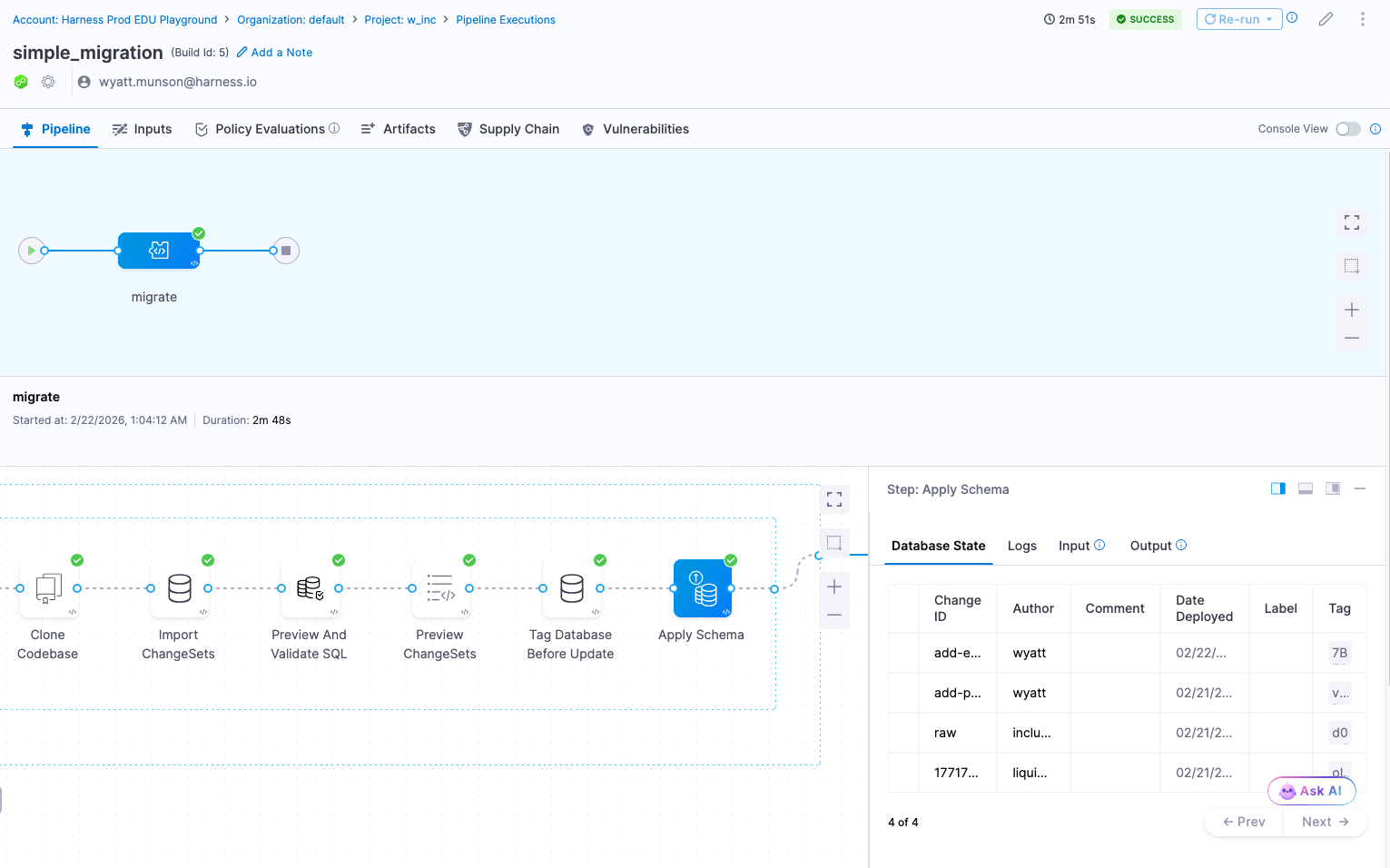 Screenshot illustrating: Example: Managing a MongoDB Change End-to-End (image 2)