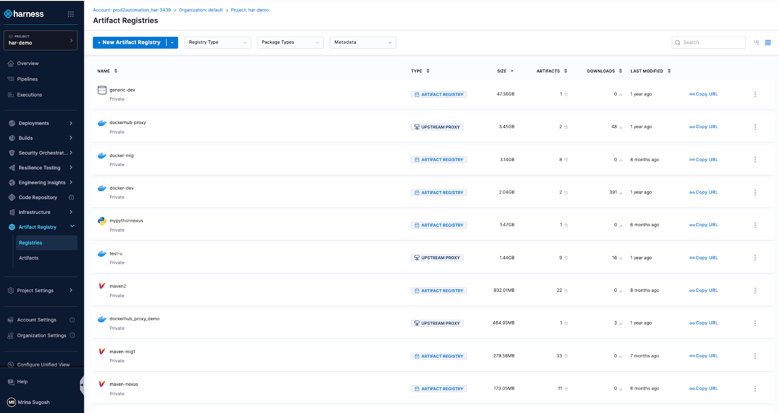 Screenshot illustrating: Artifact Registry: A Unified Home for Every Artifact