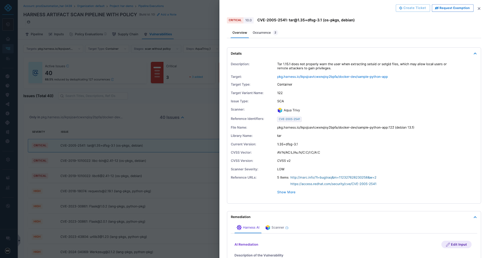 Screenshot illustrating: Integrating Security into Existing Scanning Workflows
