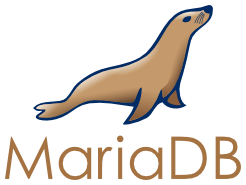 MariaDB and PostgreSQL logos