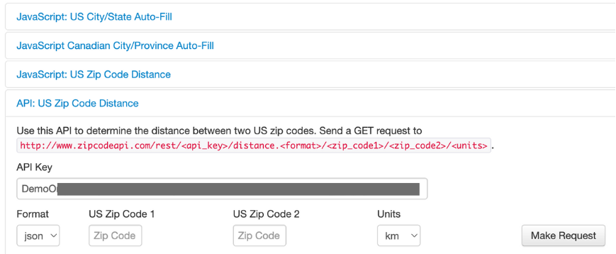 zipcode.api key