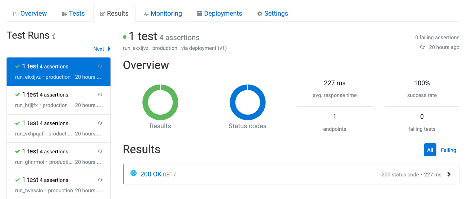 Assertible UI