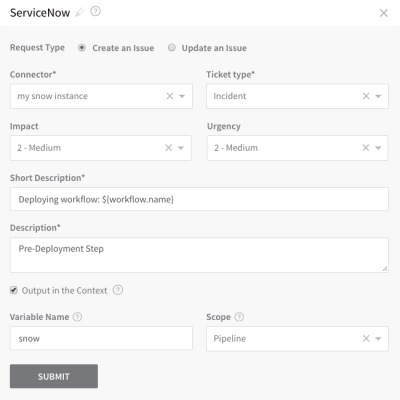 Creating a Ticket