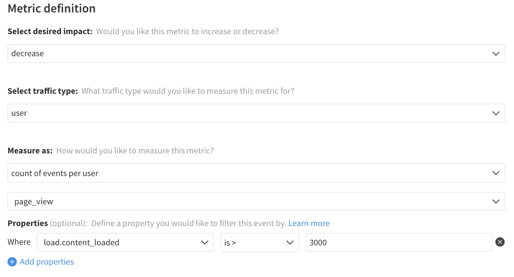 Implementation of Page Load SLA Failures metric in Split