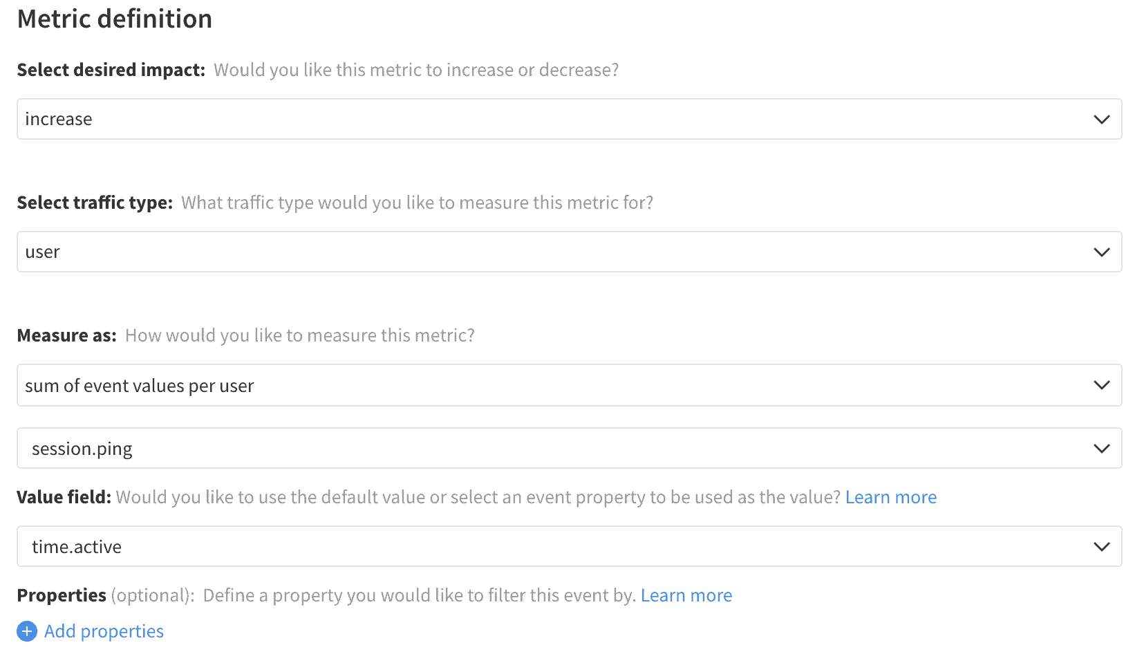 Implementation of Time on Site metric in Split