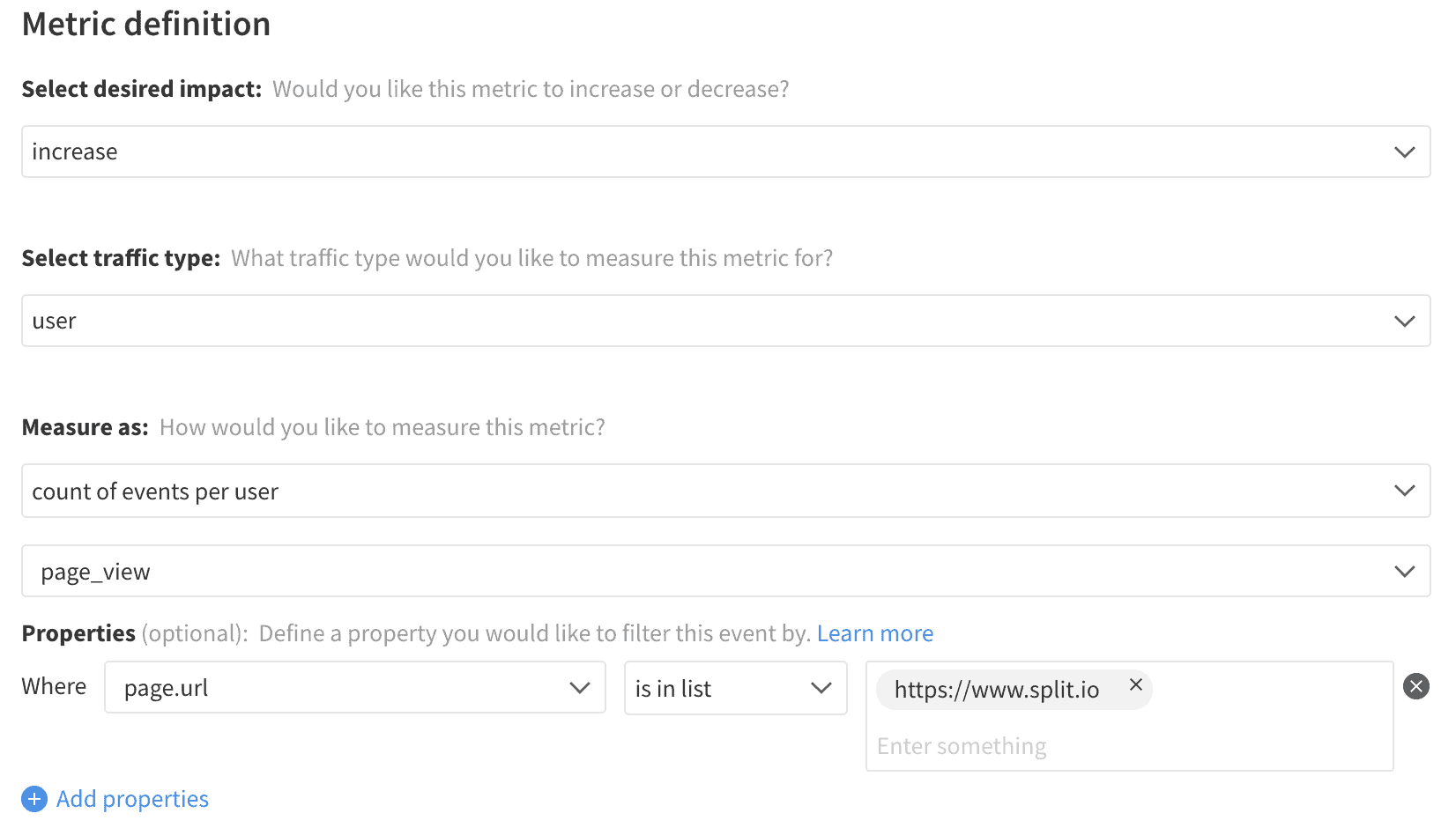 Implementation of Page View Count metric in Split