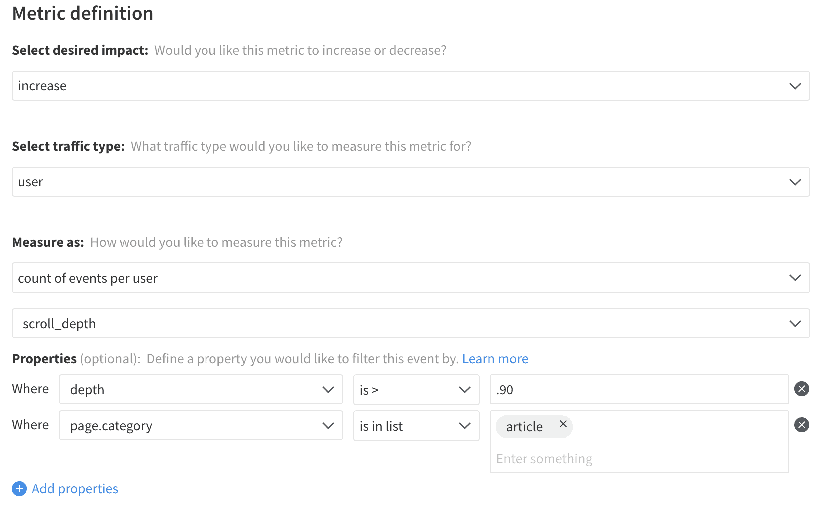 Implementation of Scroll Completion metric in Split