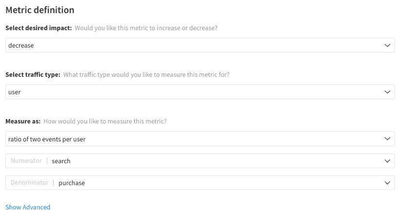 Implementation of Conversion Ratio metric in Split