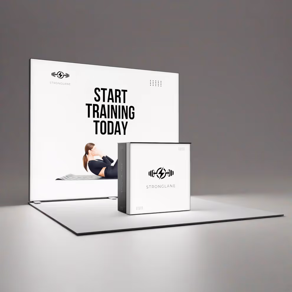10x10 Halo backlit trade show booth