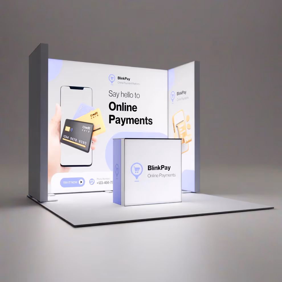 10x10 Halo backlit trade show booth