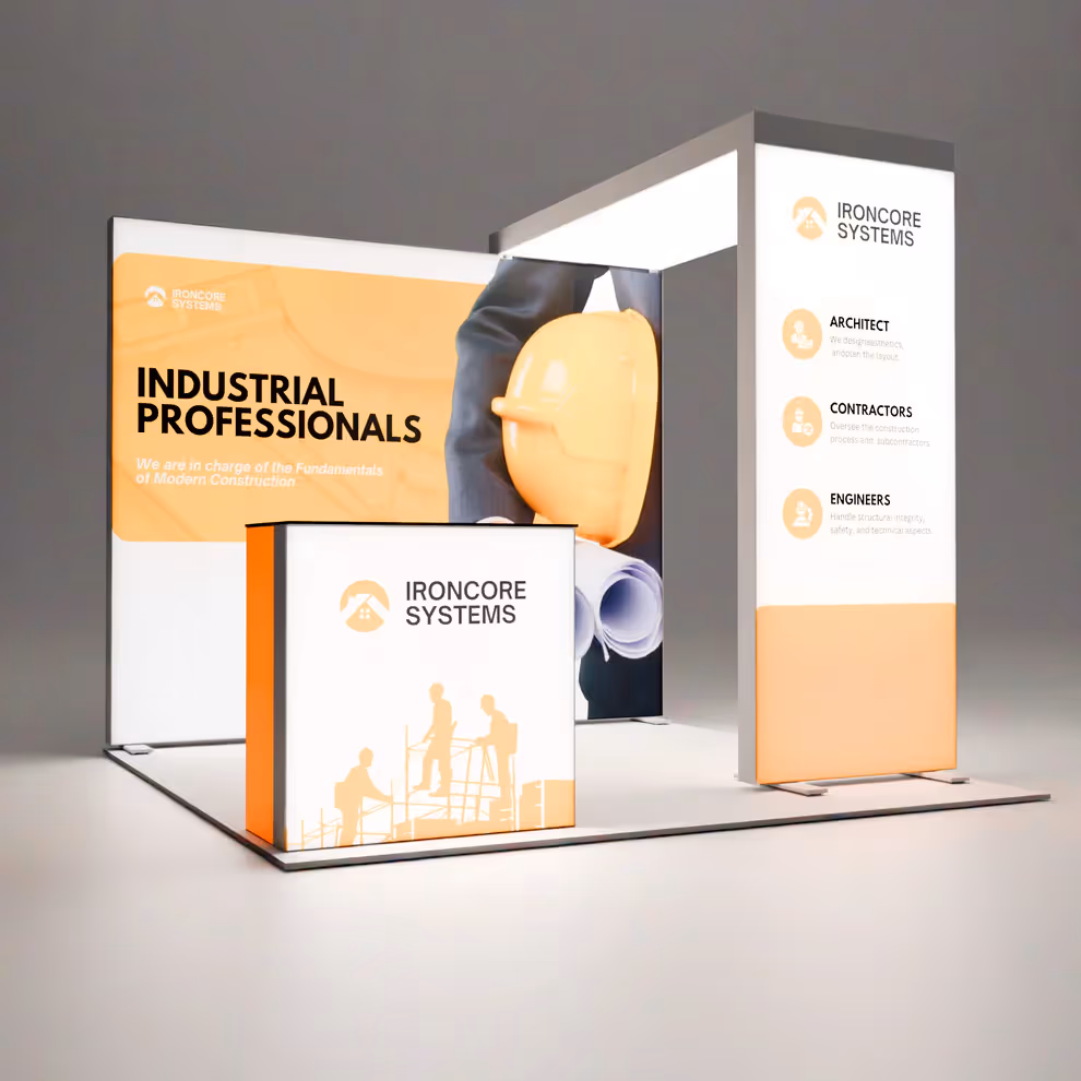 10x10 Aurora backlit trade show booth
