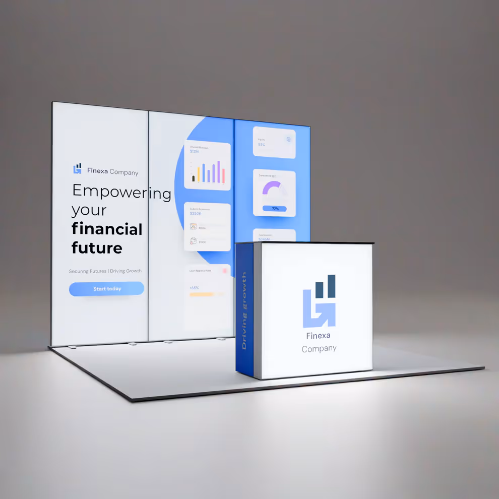 10x10 Prism backlit trade show booth