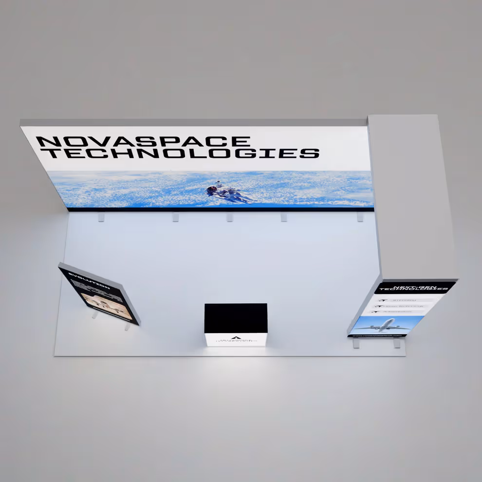 10x20 Ember trade show display overhead view