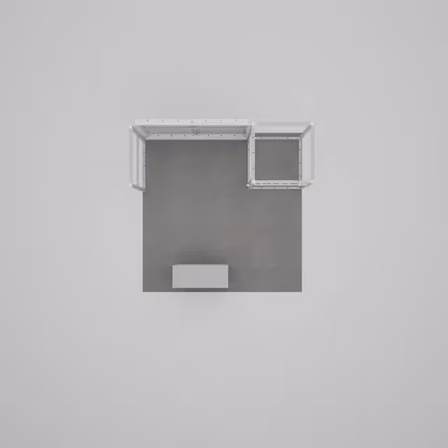 10x10 Radiance booth overhead layout view