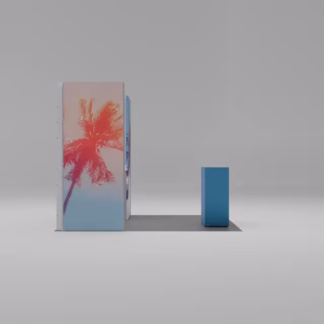 10x10 Radiance trade show display side view